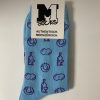 WWW-Socke  "Mono" - hellblau/lila
