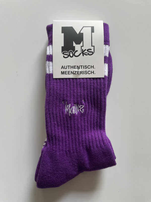 Mainz-Tag Tennissocke - lila/weiß