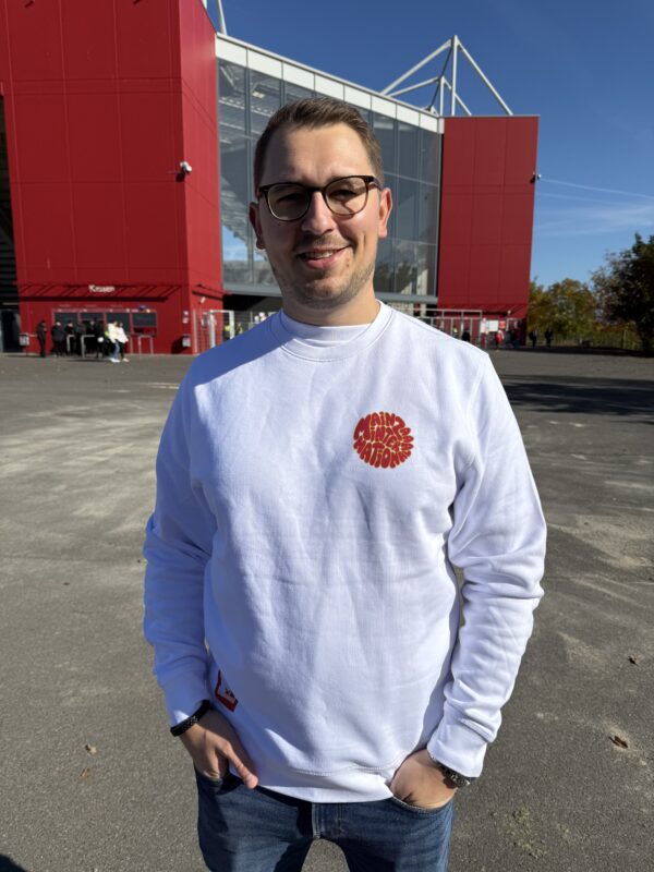 "MAINZAAA INTERNATIONAL" - Sweatshirt weiß