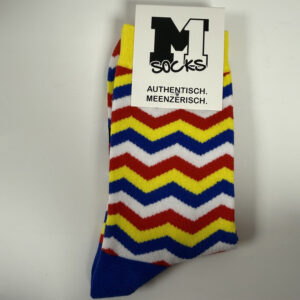 Fastnachts-Socke  "Zickzack" - vierfarbbunt (Kampagne 2025/26)