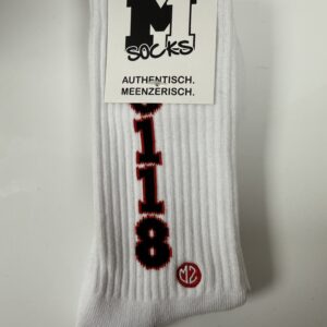 "55118"-Tennissocke - weiß/rot/schwarz