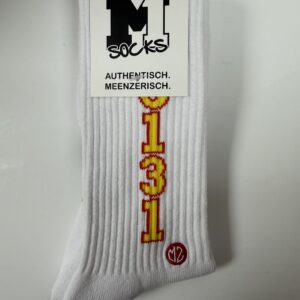 "55131"-Tennissocke - weiß/gelb/rot