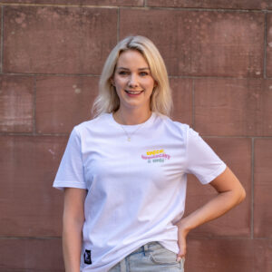 "Weck, Worscht un' Woi" - T-Shirt weiß