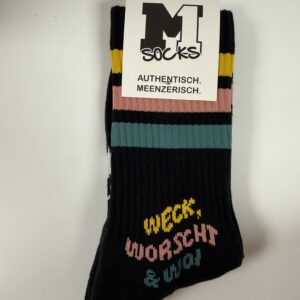 "WWW-Script"-Tennissocke - schwarz/bunt
