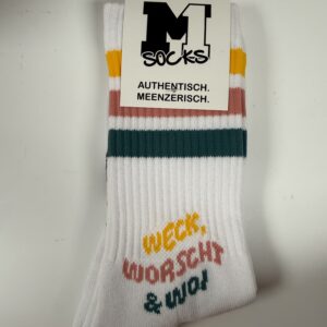 "WWW-Script"-Tennissocke - weiß/bunt